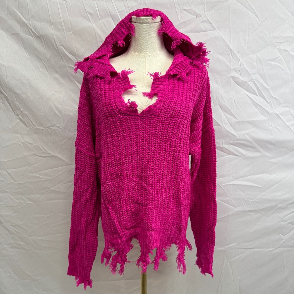 EE:Some Pink Sweater with Hood. Brand New without Tags.